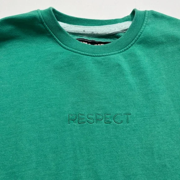 San Francisco Work Shirts "Respect" Crewneck Sweatshirt Green Size Large - Picture 1 of 5